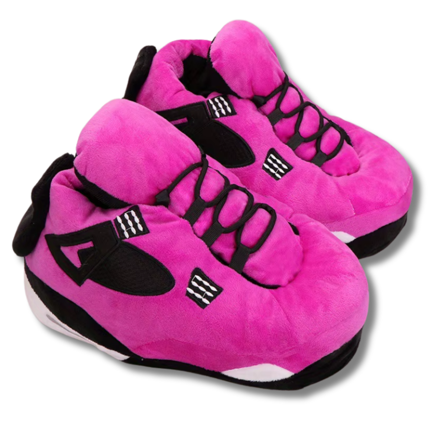 AJ 4 Plush House Slippers - Hot Pink