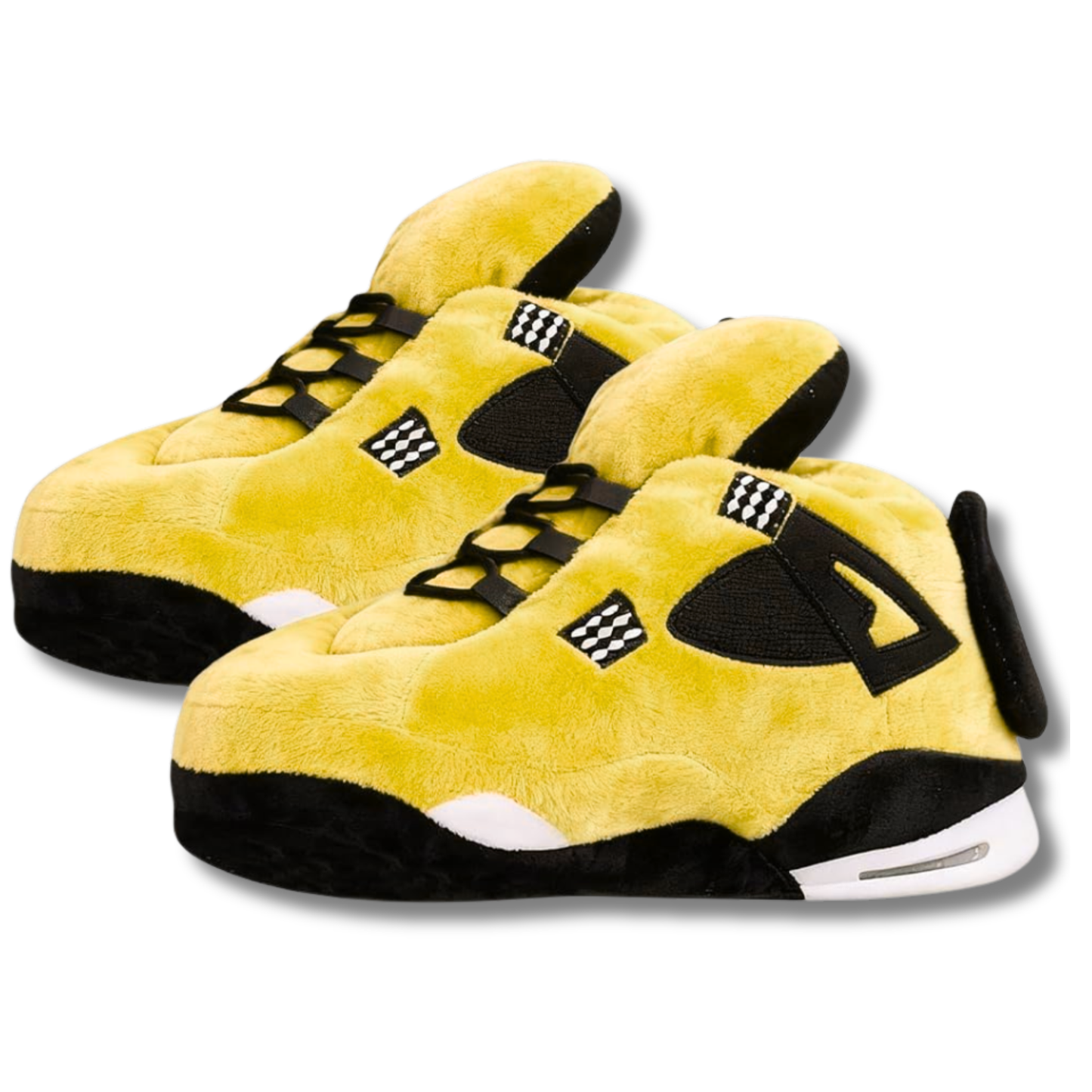 AJ 4 Plush House Slippers - Yellow