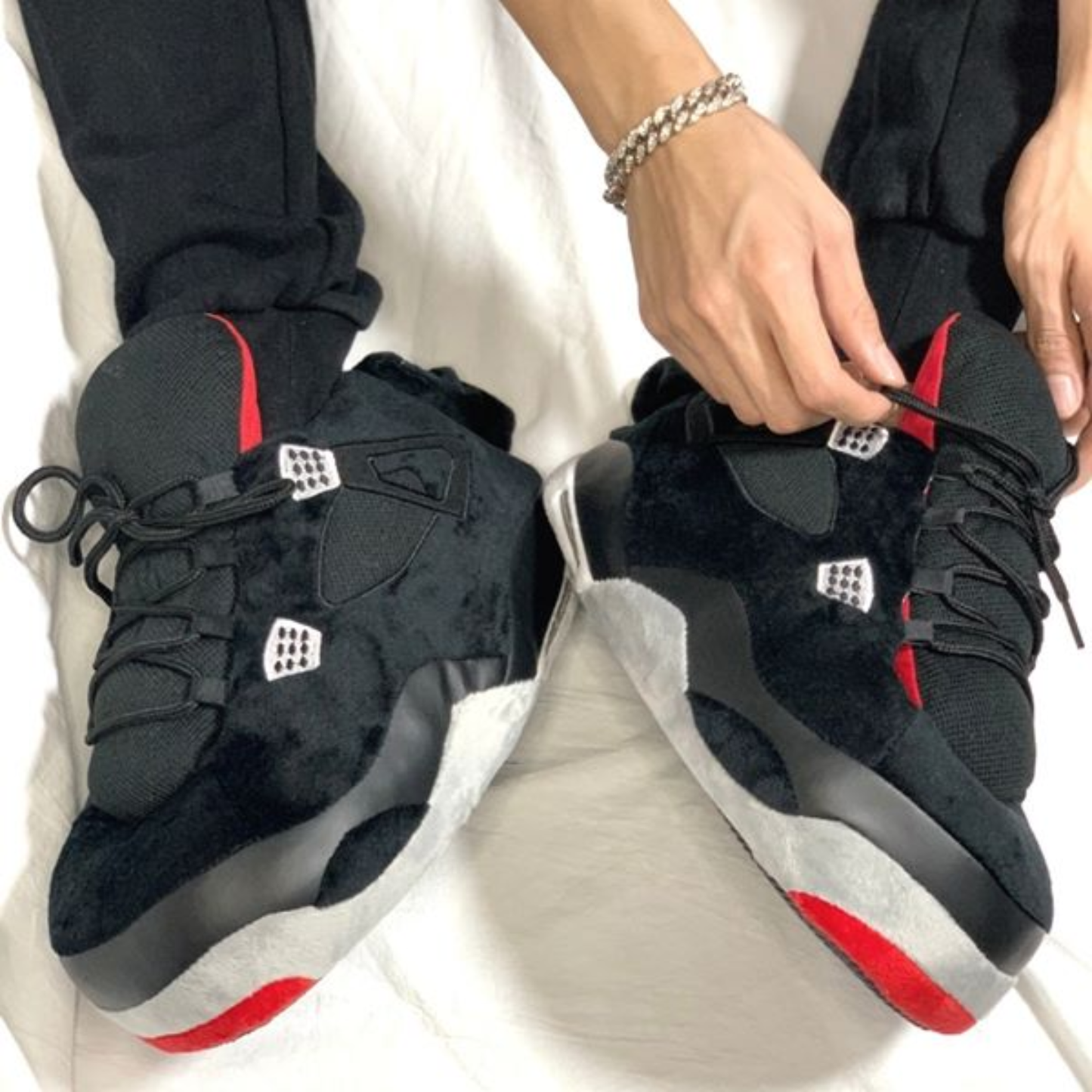 AJ 4 Plush House Slippers