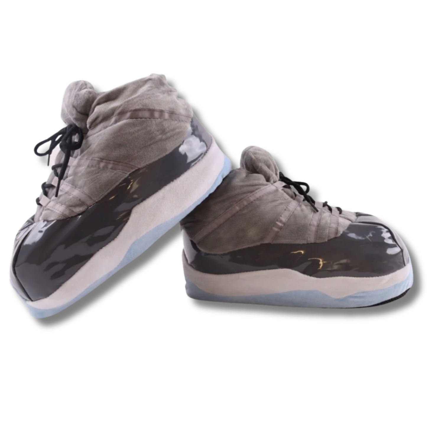 AJ 11 Plush House Slippers - Grey/Blue