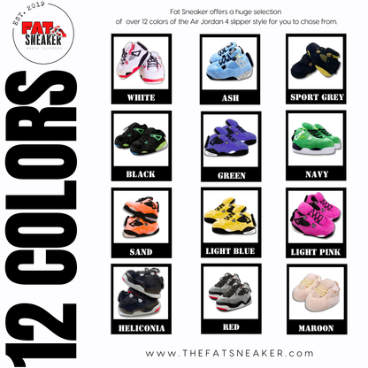 AJ 4 Plush House Slippers - Black