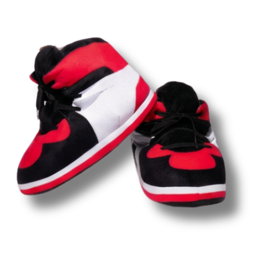 AJ 1 Plush House Slippers - Red