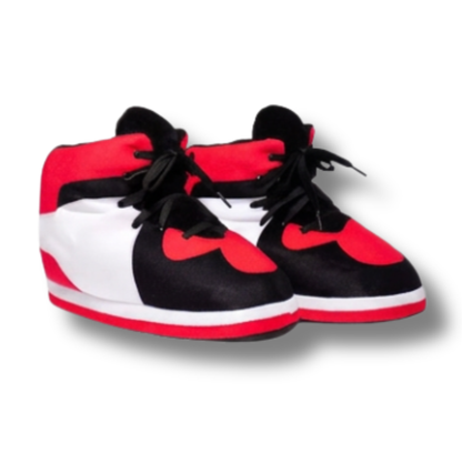 AJ 1 Plush House Slippers - Red - Dropship