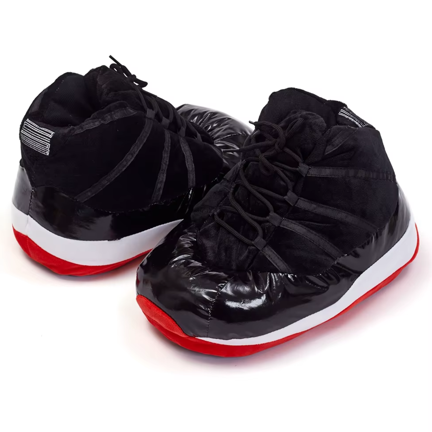 AJ 11 Plush House Slippers - Black