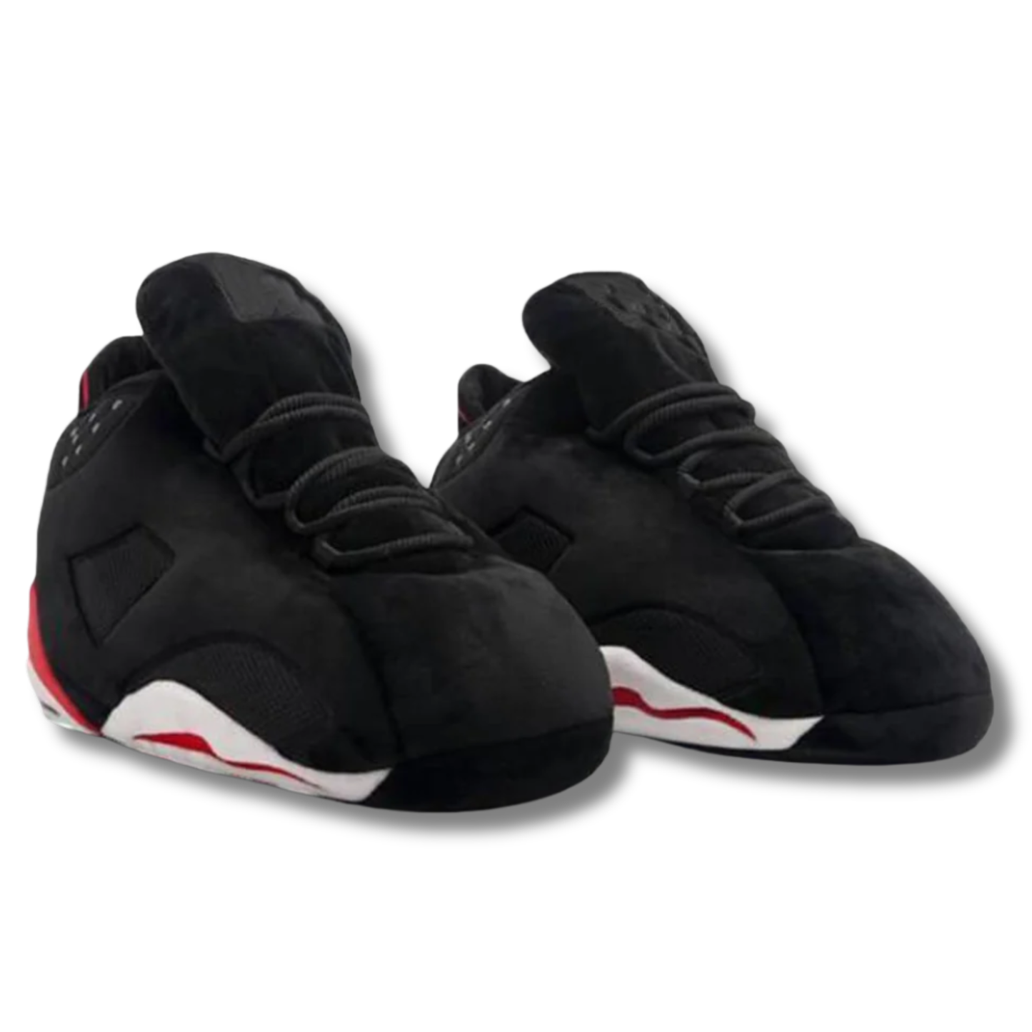 AJ 6 Plush House Slippers - Black