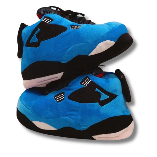 AJ 4 Plush House Slippers - Blue