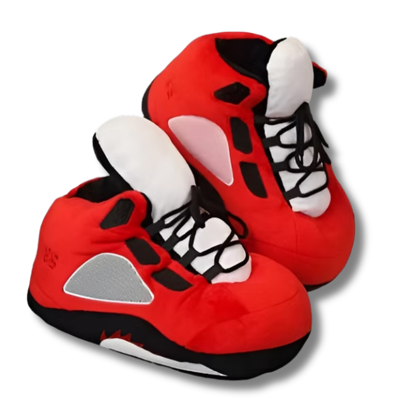 AJ 5 Plush House Slippers - Red