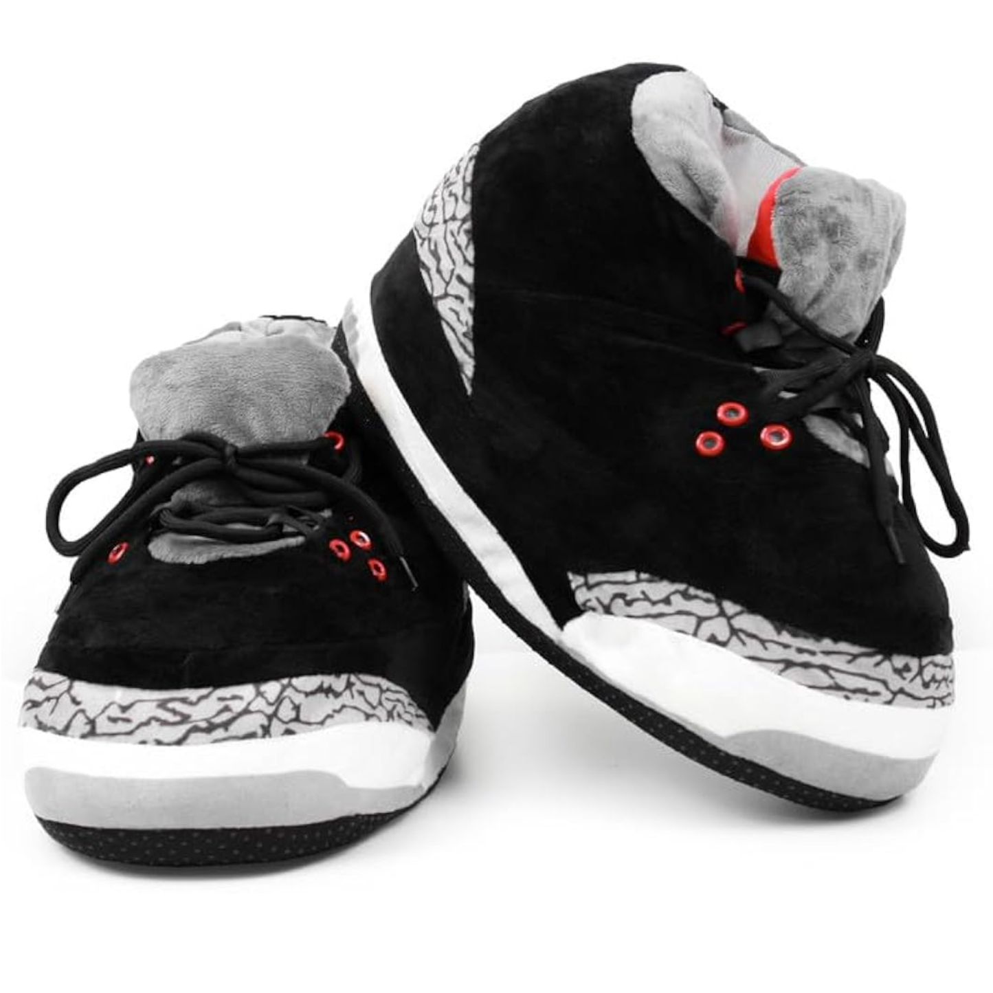 AJ 3 Plush House Slippers - Black