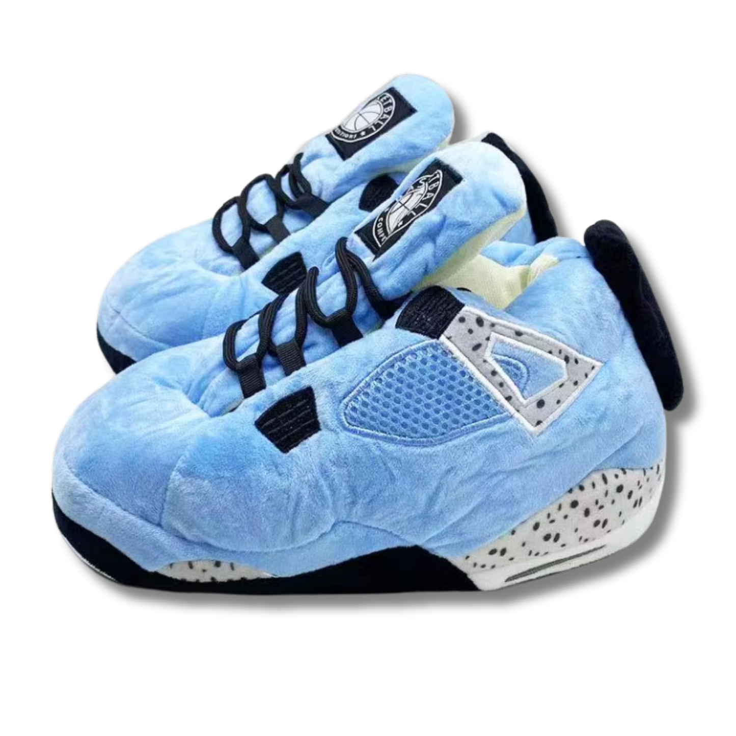 AJ 4 Plush House Slippers - Light Blue