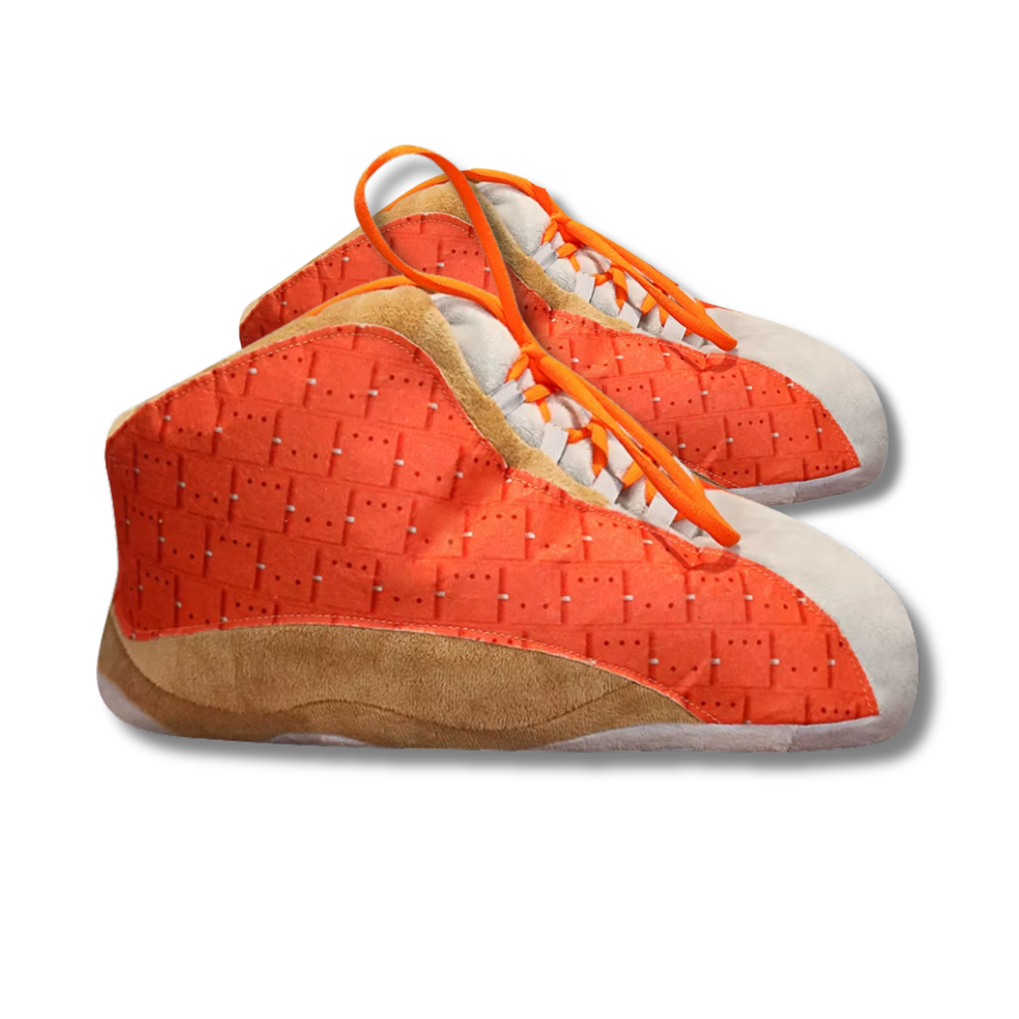 AJ 13 Plush House Slippers - Orange/Carmel