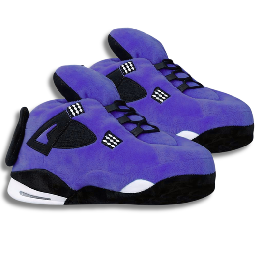 AJ 4 Plush House Slippers - Purple