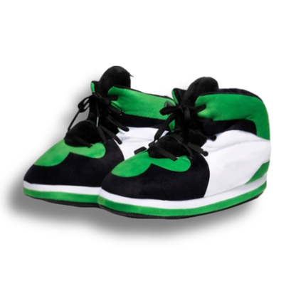 AJ 1 Plush House Slippers - Green